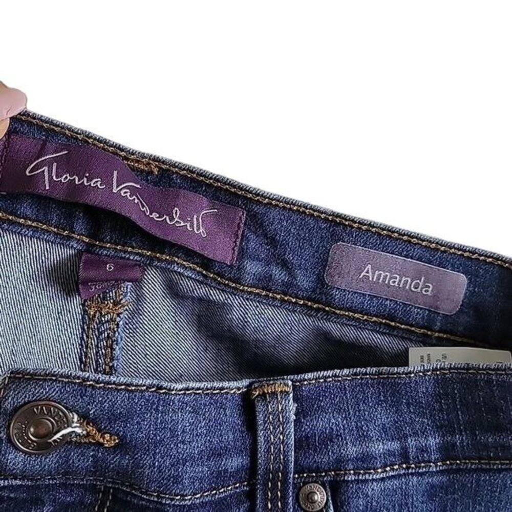 Gloria Vanderbilt Women's Amanda Tapered Jeans Blue size 6 Short - Picture 7 of 8